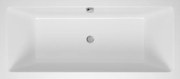 Wanna prostokątna biała do zabudowy odpływ na środku INDO | Różne rozmiary : Rozmiar - 160 x 75 cm