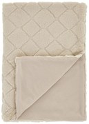 Beżowy koc z mikropluszu 130x170 cm Cosy Diamond – Catherine Lansfield