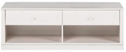 Biała szafka pod TV z litego drewna sosnowego 137x47 cm Anita – Støraa