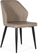 Zestaw 2 tapicerowanych szezlongów w kolorze szarym ze stalowymi nogami