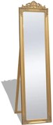 Złote stojące lustro w stylu glamour L7-A39