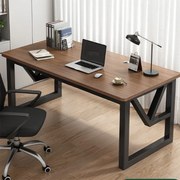 Nowoczesne biurko dla gracza z półką - ciemny dąb, styl industrialny Loft, 120x60 cm