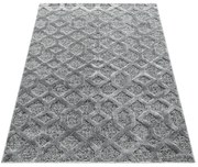 Dywan nowoczesny Pisa 3D kratka szary 60 cm x 110 cm