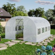 TOOLPORT 3x4m Tunel foliowy, plandeka PE, biały - (8941)