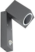 Zewnętrzna lampa ścienna QUAZAR 1xGU10/35W/230V IP44 szara z czujnikiem