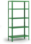 Regał półkowy 1800x900x400 mm, 5 półek, nośność półek 70 kg, zielony