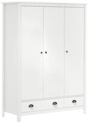 Klasyczna biała trzydrzwiowa szafa M0-H76