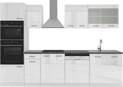 Aneks kuchenny biały wysoki połysk/biały 300x60x81.6 r-line