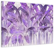 Obraz - Fioletowe liście w gipsie (70x50 cm)