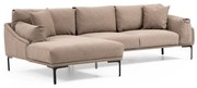 Beżowa sofa narożna Artie Leo, lewy narożnik