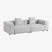 Modułowa Sofa 2-częściowa (↔︎270 Cm) Z Wysokim Podłokietnikiem Bruna Tkaniny Gris Glacial - Sklum