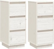 Komplet 2 białych komód z drewna sosnowego P5-L33