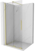 Mexen Velar ścianka prysznicowa rozsuwana Walk-in 85 x 200 cm, transparent 8 mm, złota szczotkowana - 871-085-000-03-55