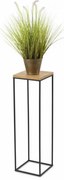 Stojak na kwiaty BASICLOFT 80x24 czarny/brązowy