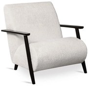 Drewniany fotel tapicerowany ecru H6-G34