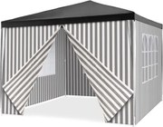 Namiot ogrodowy + 4 ściany boczne - 3 x 3 m, antracyt