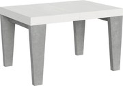Stół rozkładany 90x130/234 cm Spimbo Mix Blat jesionowy biały - Nogi cementowe