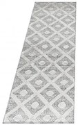 Dywan nowoczesny Pisa 3D Romby kremowo-szary 80 cm x 250 cm
