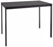Stół do jadalni czarny RAMOD 100x60 cm, dekor marmur