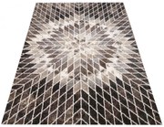 Brązowy nowoczesny miękki dywan H2-N01