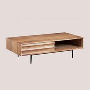 Prostokątny Stolik Kawowy 120x60 Cm Z Drewna Akacjowego Petter Akacja Brąz - Sklum