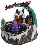 Szopka bożonarodzeniowa Sanie Mikołaja, z podświetleniem LED