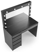 HOLLYWOOD XL toaletka z oświetleniem czarny