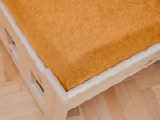 PrzytulneMieszkanie.pl Prześcieradło frotte do łóżeczka morelowa 60x120 cm