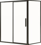 Kabina prysznicowa z drzwiami przesuwnymi w czarnym macie w stylu industrialnym – 140 × 80 × 195 cm – TORONI