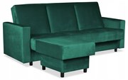 Wersalka Narożnik Alicja z pufą sofa kanapa rozkładana Family Meble zieleń
