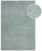 Turkusowy wełniany dywan tkany ręcznie 200x290 cm Zen Garden – Flair Rugs