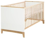 Biało-naturalne łóżeczko z litego drewna bukowego 70x140 cm Finn – Roba