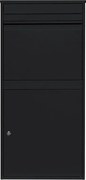 Czarna antykradzieżowa skrzynka pocztowa XL
