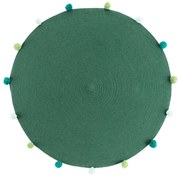 Okrągły dywanik z pomponami POMPOMPARTY, Ø 90 cm