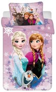 Bawełniana pościel dziecięca do łóżeczka 100x135 cm Frozen "Purple" – Jerry Fabrics