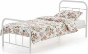 Białe pojedyncze łóżko z metalu 90x200 F7-F49