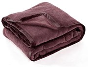 Bordowa narzuta na łóżko dwuosobowe z mikropluszu 220x240 cm Lamis – Tiseco Home Studio