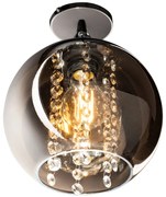 Lampa wisząca szklana Lustrzana z kryształami APP599-1C