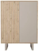 Szara szafka w dekorze dębu 90x120 cm Millay – Marckeric