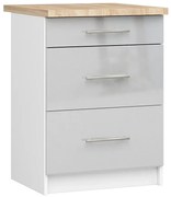 Szafka kuchenna dolna z szufladami szary połysk D0-D93