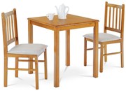 Zestaw jadalniany z litego drewna z 2 krzesłami,69 x 69 x 75 cm, dąb Iandhaus