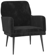 Czarny tapicerowany welurem fotel D2-A72