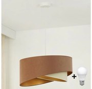 Brilagi - LED Żyrandol na lince LYRA 1xE27/15W/230V brązowy/kremowy/złoty