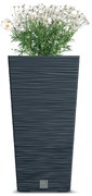 Donica ogrodowa kwadratowa Furu Square 45 cm antracyt PROSPERPLAST