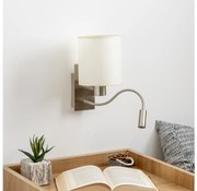 Brilagi -LED Elastyczny kinkiet NUBILA 1xE27/25W/230V+LED/3W matowy chrom/kremowy