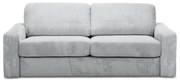 Jasnoszara sztruksowa rozkładana sofa 195 cm Nona – Makamii