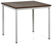 Stół jadalniany TRIVIA, 80x80 cm, szara podstawa, orzech