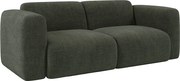 Kanapa 3-osobowa z zielonej melanżowej tkaniny POGNI od Maison Céphy