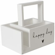 Drewniany organizer na przybory kuchenne, 20 x 20 cm