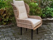 Elegancki fotel z okrągłego technorattanu APERTO